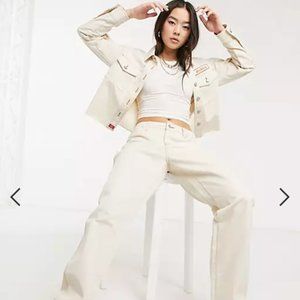 [NWT] Dickies Patch Stitching Crop Denim Jacket